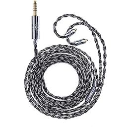 Yongse White Zebra Earphone Re-Cable Upgrade Cable 7N Monocrystalline Copper Silver Plated Lightweight Carbon Fiber Outer + Rhodium Plated Copper Alloy MMCX 0.78 qdc 2pin Ear Mono Hifi Re-cable Sound-image-86