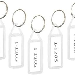 4MYL Pack of 50 White Keychain with Name Tag Key Rings for Home Key Tags with Label Key Bunch Organizer for Multiple Key Chains for Office Purpose-3