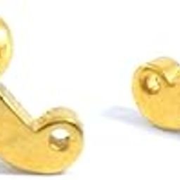 316L Stainless Steel Mustache Cut Through Ear Gold Color Ear Stud Earrings for Men & Women-image-49