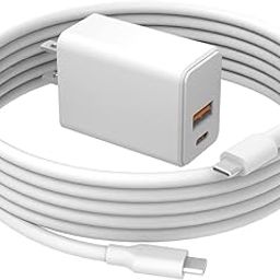 30W USB-C Fast Charger Fit for DJI Mini-2-SE, Mini-4-Pro, Mini 3 Pro, Mini 2, Mini 3 4, Osmo Pocket 3, Avata, Mini SE Charging, Dual Port Type C Wall Charger with USB C to USB C Cable Power Adapter-12