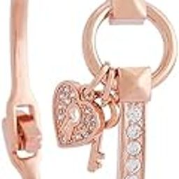Fashion Jewellery White Rose Gold Polished Zircon Kada With Locking System |Best For Gifting, Bride, Bridemaids & Special Occasion | Zircon Kada For Women - 413505-36
