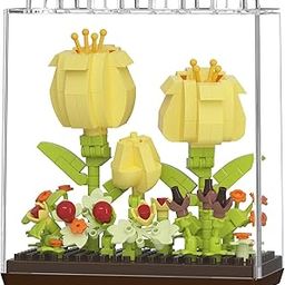 Flowers for Lego, Tulip Set for Lego, Building Blocks and Toys for Legos, Artificial DIY Simulation Plant Series Building Set Gift Creative Model Kit Home Office Decor from The Botanical-picture-3