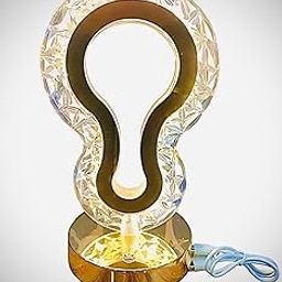 LED Crystal Table Lamp, Horseshoe Design, Gold Base-image-78