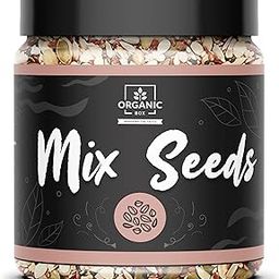 Organic Box 100% Natural Premium 5 in 1 Mix Seeds + Raisins for Eating (Pumkin Chia Sunflower Flax Seed + Raisin) | Mix Seeds | Diet Snacks - 250gm - Diwali Gift Pack-image-34