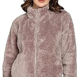 Alan Jones Clothing Women Polyester Fluffy Yarn Fleece Full-Zip Standard Length Jacket-picture-25