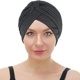 ATHRAVFIT Women's Polyester Turban Head Wrap Cancer Chemo Beanies Cap Headwear Cap Bonnet Hair Loss Hat-image-17