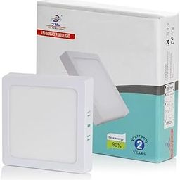 Amax 8 Watts Square Surface LED Panel Light, White(Plastic)-image-0