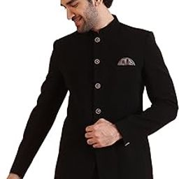 kisah Men's Black Solid Jodhpuri Bandhgala-picture-19