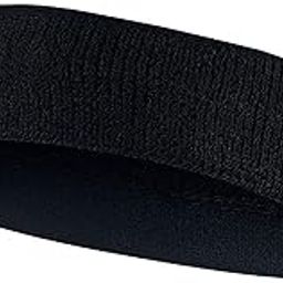 Style Along Workout & Running, Breathable, Non-Slip Sweat Head Band for Long Hair, Black-image-87