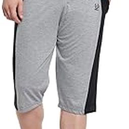 Gray Blended Capri for Men-B5538-image-46