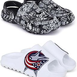 Combo Pack of 2 Slipper/Flip Flops/Slides/Clogs/Sandals for Men (Cl-Guday Vs YEE-Eyes & Star)-image-16