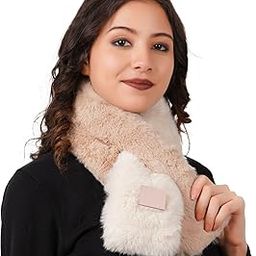 Girls Faux Fur Scarf Neck Warmer Winter Wear For Women_Free Size(Pack OF 01)-12