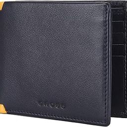 Navy/Yellow Men's Wallet Stylish Genuine Leather Wallets for Men Latest Gents Purse with Card Holder Compartment (AC2048798_3-70)-picture-16