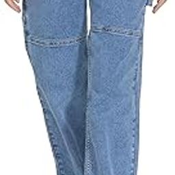 Regular Women's High Waist Full Length Cargo Loose Fit Jeans-image-62