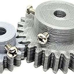INVENTO 1pcs 3D Printed Plastic Spur Gear 14 Teeth + 26 Teeth, 1.5 Module, 10mm Width, 6mm hole for DIY Projects-76