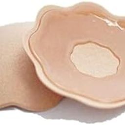 Women's Reusable Silicone Nipple Cover Pasties - Stick-on Breast Petals Beige-40