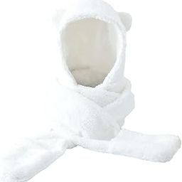 Licogel Washable Coldproof Snow Travel Riding Hooded Scarf Breathable Lovely Causal Cozy Hoodie Hat Cute Multifunctional with Pockets for Women-image-66