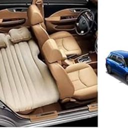 RKPSP Beige Car Bed Mattress for Rest,Travel, Car Back Seat Air Inflation Bed Universal Air Couch with Two Air Pillows, Car Air Pump and 1 Repair Kit for Urban Cruiser Universal for All Models-27