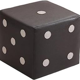 Small Footrest Anti Slip Stable Unique Dice Patterns for Bedroom Living Room Large PU Leather-image-72