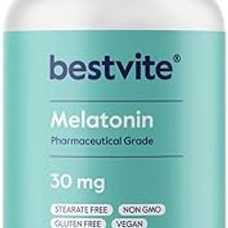 Melatonin 30mg (120 Vegetarian Capsules) - No Stearates - Vegan - Non GMO - Gluten Free - High Dose Melatonin-image-82