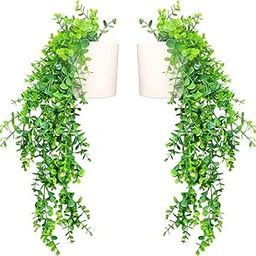 Set of 2 Hanging Artificial Plants Without Pots Home Accessories Fake Indoor Hanging Plant Artificial Plants Indoor House Decoration-4