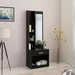 Spacewood Dressing Table | Imperial | 3 Year Warranty | 4 Shelves & 1 Drawer, Vanity Table for Bedroom, Living Room, and Home| Engineered Wood | Natural Wenge-19
