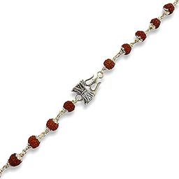 Pure Silver Rudraksh Bracelet Rakhi with Damru and Trishul for Brother | Silver Rakhi for Brother | Silver Bracelet for Boys and Men (HJ_RKH50)-26