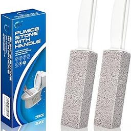 4TH Pumice Stone for Toilet Bowl Cleaning,Pumice Stick with Handle,Powerfully Away Limescale Stain,Hard Water Ring, Calcium Buildup,Iron,Rust.Remover for Tile Bath-tub - 2 Pack-image-8