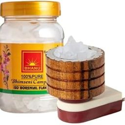 BHANU Wooden Camphor Burner with Bhimseni Camphor - 100gm Combo | Multipurpose Incense Aroma Dhoop Dani | Electric Incense Burner for Home, Office | Essential Oil Aroma Diffuser-image-33