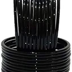 Plain Glass Bangle in Black Color for Women & Girls (Pack of 24)-picture-43
