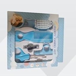 Baby Grooming Kit for Newborns, Portable with Finger Brush, Hair Brush, Comb, Nail Scissors and More (Blue)-image-98