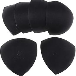 LOOM TREE® 3 Pairs Triangle Sewing In Insert Foam Soft Cup Removable Padded Black-image-8