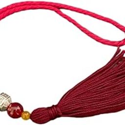 Jewellery 925 Sterling Silver Shubhashish Silver Bead Lumba Rakhi with Pink and Yellow Jade for Bhabhi (Raksha Bandhan Rakhi for Bhabhi with Roli Chawal)-image-86