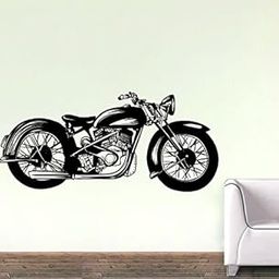 Wall Attraction Bullet Bike Decal Vinatge Bike Wall Sticker Wall Poster for Living Room, Bedroom, Office Standard Size- 45cm X 92cm Color- Multicolor-image-16