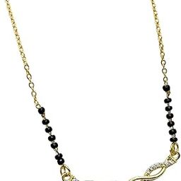 Elegant Short Mangalsutra for Women | American Diamond with 18 Inch Chain | Party, Wedding & Traditional Look-image-106