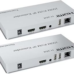 HDMI 200m KVM IP Extender RJ45 IP Network KVM Over IP Extender Over Cat5e/6, HDMI KVM Extender with Wide IR by TCP/IP-6