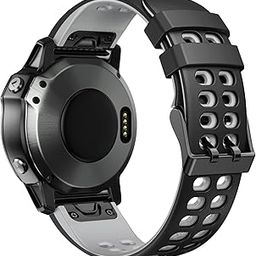 CUZOW Watch Band for Fenix 6 Pro/Fenix 6/Fenix 5/Fenix 5 Plus/Forerunner 945/Forerunner 935/Approach S60/Quatix 5, 22mm Quick Release Silicone Breathable Watch Strap Accessories for Men/Women-43