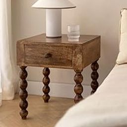 Desert Wood Arts Natural Wooden End Table with Drawer and Shelf – Round Accent Side Table forLivingRoom or Bedroom – Classic Nightstand with Storage – Solid Wood Construction-image-35
