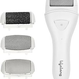 Lifelong Callus Remover for Feet | 1 Year Warranty | Foot Scrubber for Dead Skin, 3 Changeable Roller Heads, Foot Scrubber, Feet Dead Skin Remover, Pedicure Machine with Adapter (LLPCW04, White)-image-79