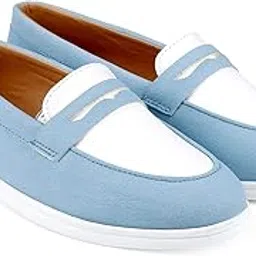 Double Colour Vegan Suede Luxe Loafers and Penny Loafers for Women's.-image-47