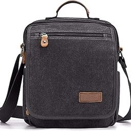 Unisex Canvas Material Multi-Compartment Messenger Bag/Shoulder Bag/Sling Bag,Black Colour-7