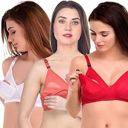 Women's Non Padded Mother/Maternity/Nursing Bra (Pack of 3) (Size 30 to 44)-picture-40
