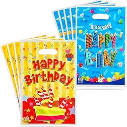 Wobbox Guddy Bags - Kids Birthday Party Favor Bags, Goody Bag for Return Gifts, Colorful Small Reusable Gift Wrapping Bag for Kids Happy Birthday Theme (20Pcs) (Pack of 2)-image-85