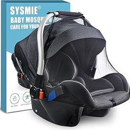 Stroller Mosquito Net for Car Seats,Infant stroller and Bassinets, Infant Carrier,Breathable with Elastic Netting For Easy Fitting, Portable Durable & Long Lasting Infant Insect Shield Netting (Black)-0