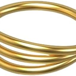 Three Layers Nose Ring 8 MM Yellow Gold Plated Girls For Women-image-19