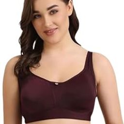 Soft Cotton Non-Padded Bra for Women – Comfortable & Supportive(Brown)-48