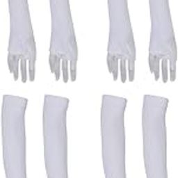 VT VIRTUE TRADERS Super Soft Reusable Rewashable 100% Pure Cotton Hand Gloves to Protect hands from Fine Dust, mud, or getting dirty while outdoors (Free Size, White Color, Set of 4 Pairs)-image-43