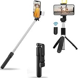 MAK Selfie Stick with Tripod Stand, 3 in 1 Multifunctional Design, 67 inch (6 Ft.) Long, Rechargeable LED Light for Vlogging, Photo Shoot & Virtual Meetings, Selfie Stick with Bluetooth Remote-image-61