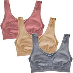 Women's Cotton Lightly Padded Wire Free Seamless Bra for Gym & Yoga 4pc Multicolour-image-44