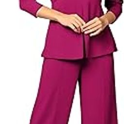 Women's Square Neck Front Slit Full Sleeve Casual Top & Trouser for Office/Meeting & Party Co-Ords Set-image-93